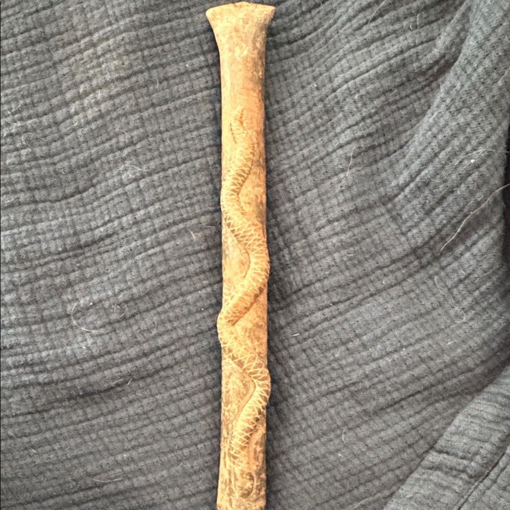 Vintage Carved ceramic flute